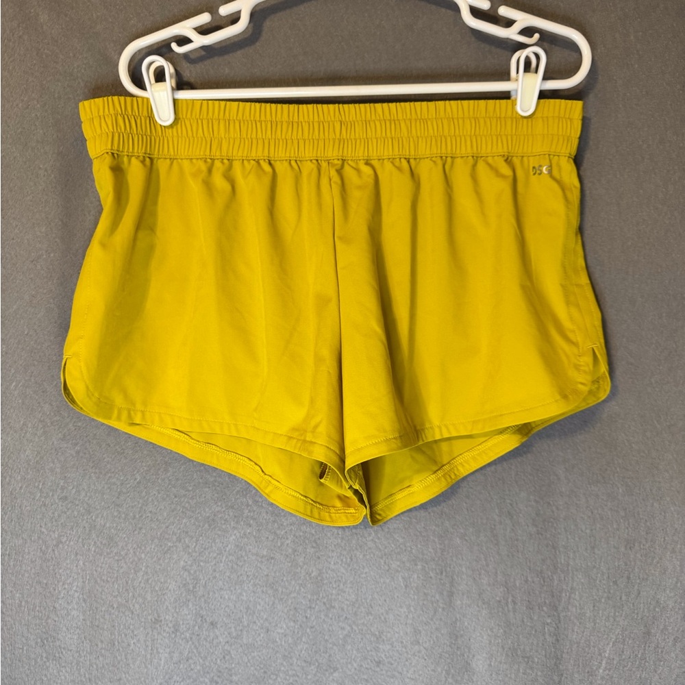 DSG Women's Running Shorts in Mustard Yellow. NWT